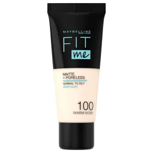 Maybelline Fit Me Matteporeless 100 Warm Ivory Foundation 30 GM