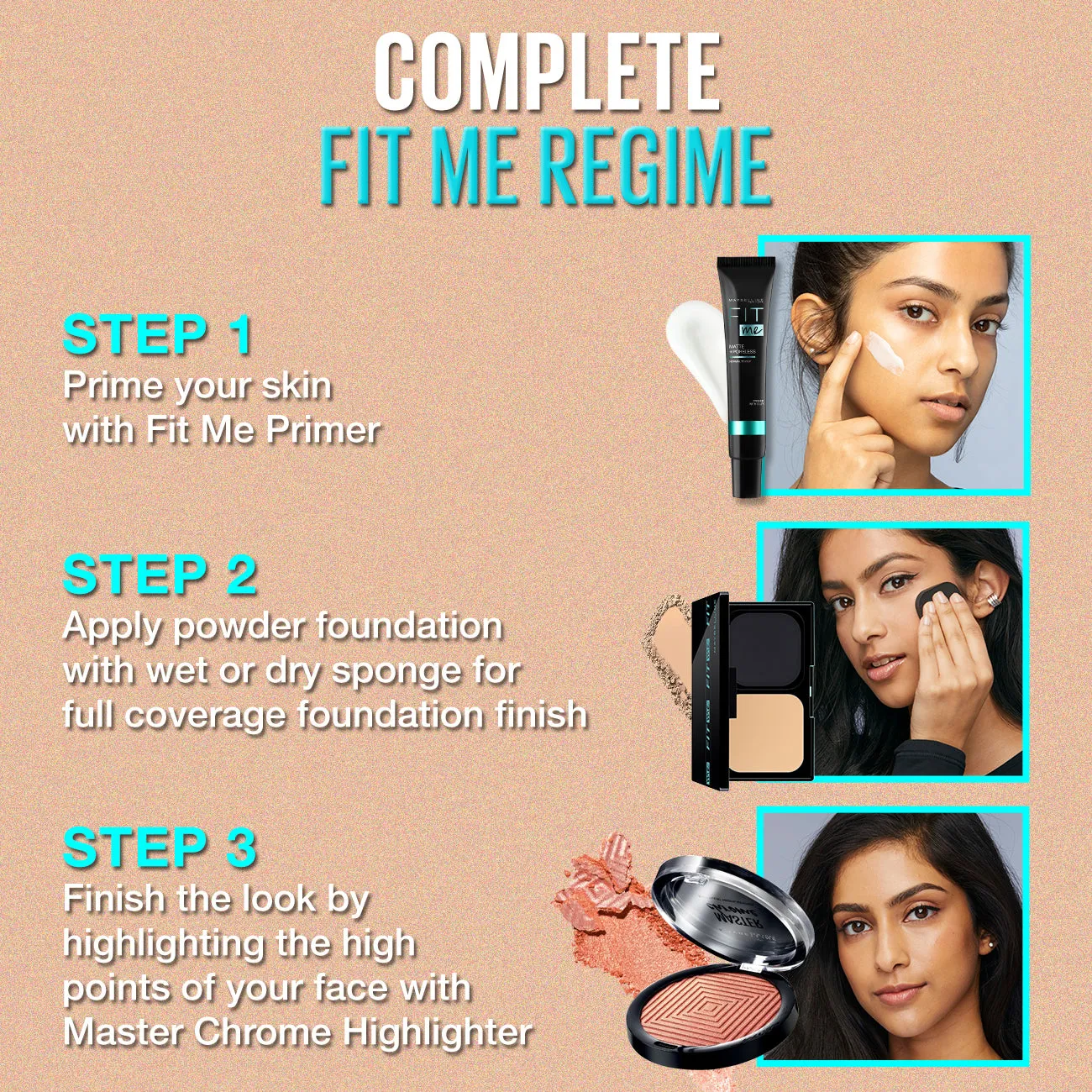 Maybelline New York Fit Me Ultimate Powder Foundation, Shade 120