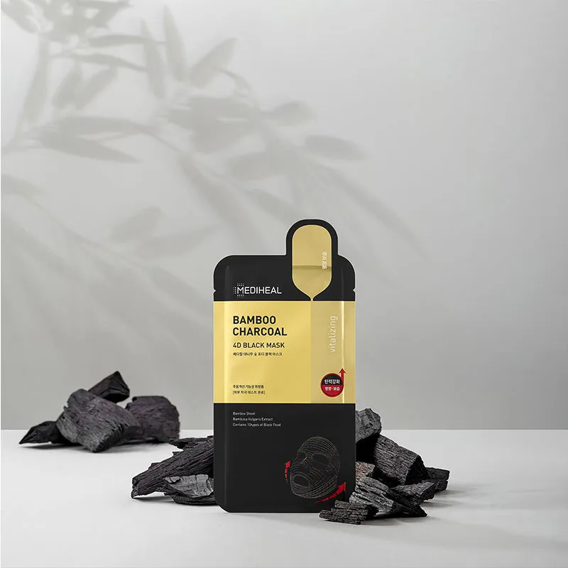 Mediheal Bamboo Charcoal 4D Black Mask Box (10 sheets)