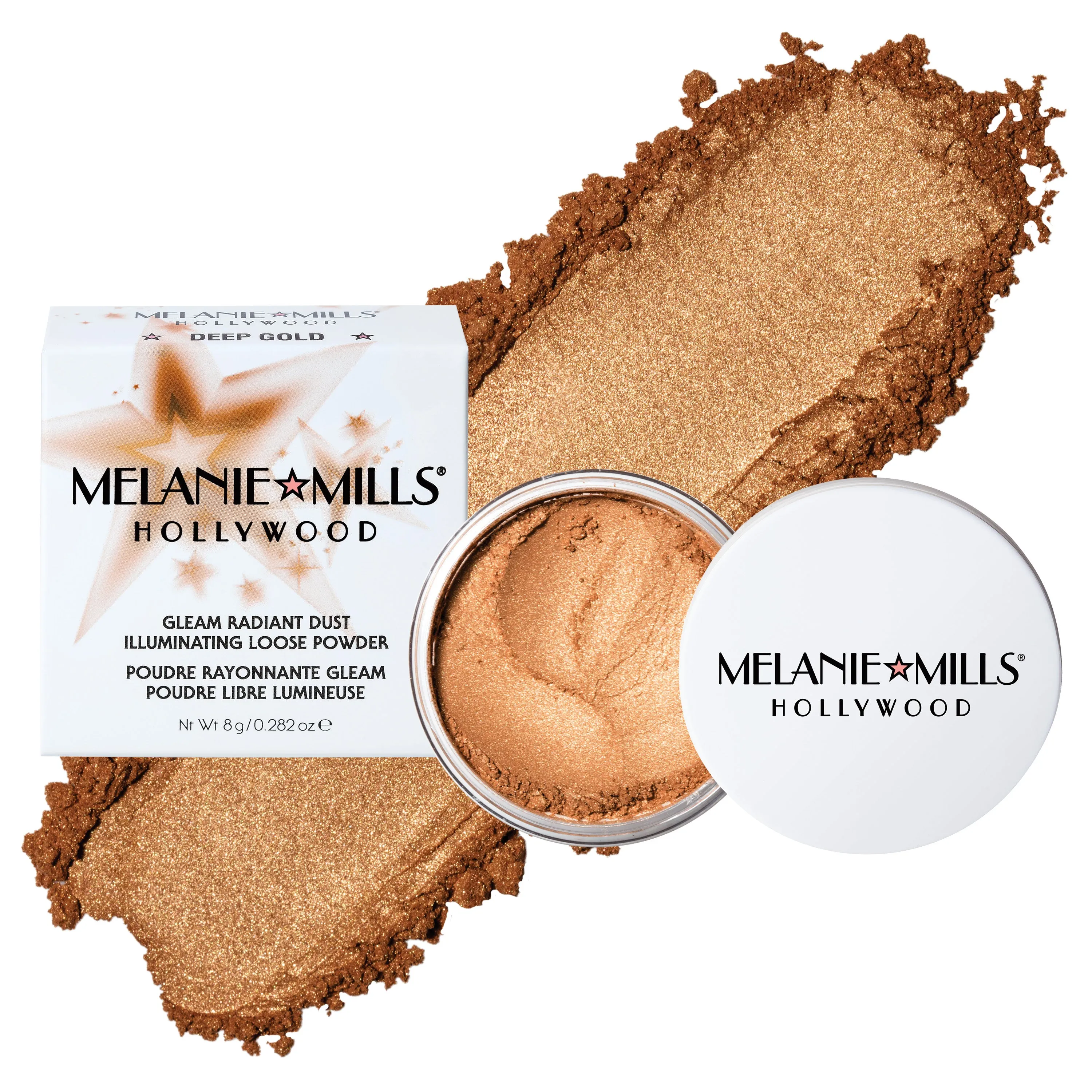 Melanie Mills Gleam Radiant Dust Shimmering Loose Powder for Face & Body