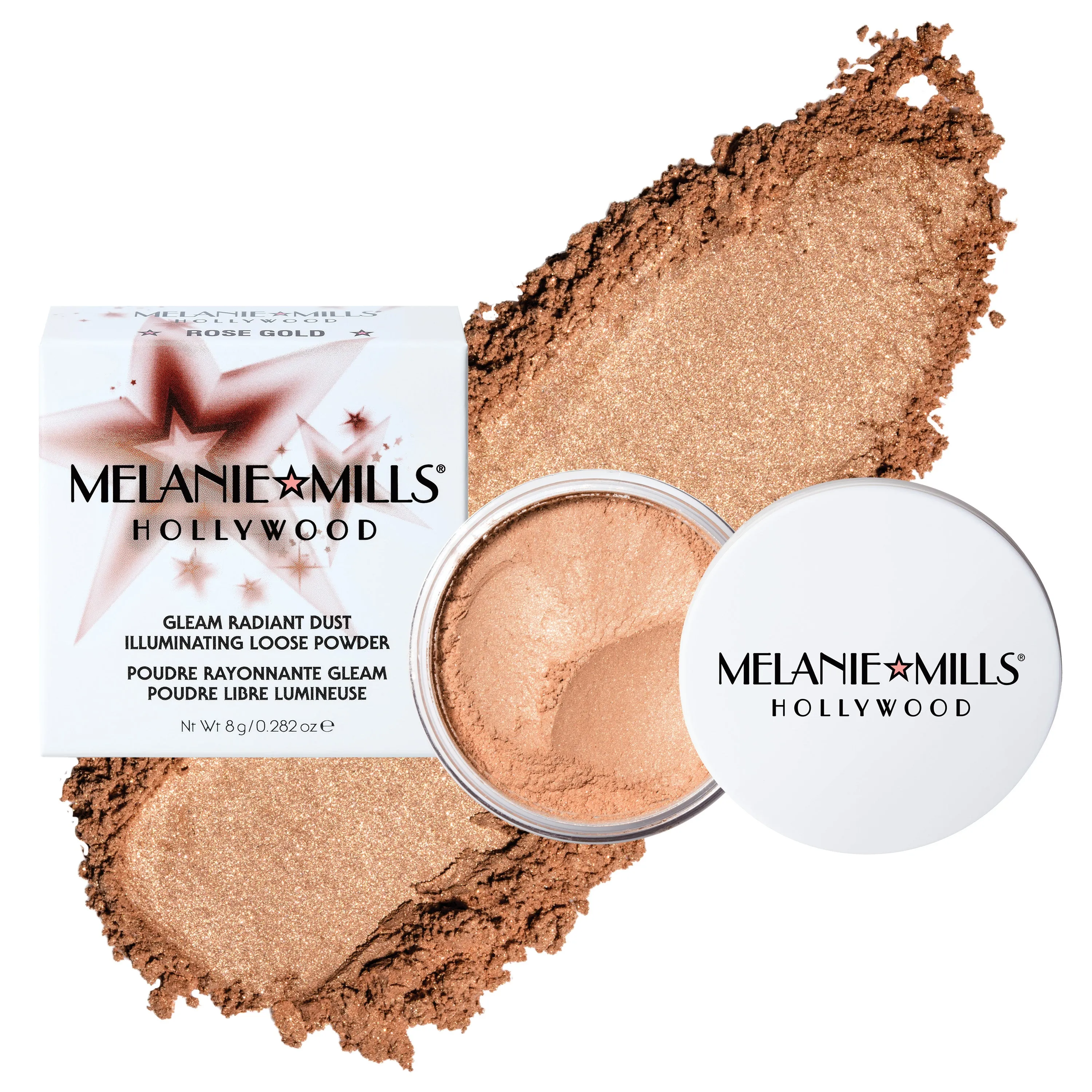 Melanie Mills Gleam Radiant Dust Shimmering Loose Powder for Face & Body