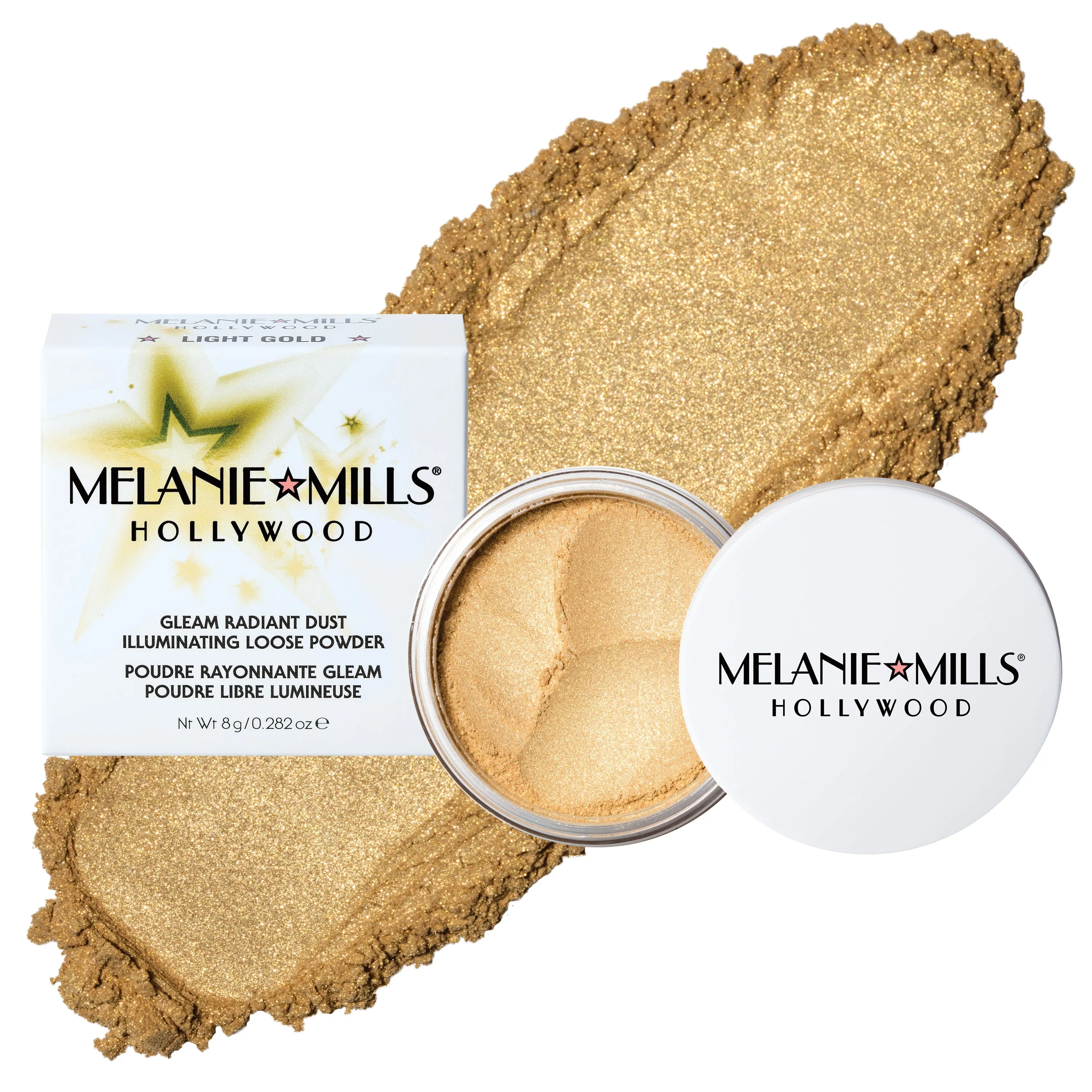 Melanie Mills Gleam Radiant Dust Shimmering Loose Powder for Face & Body