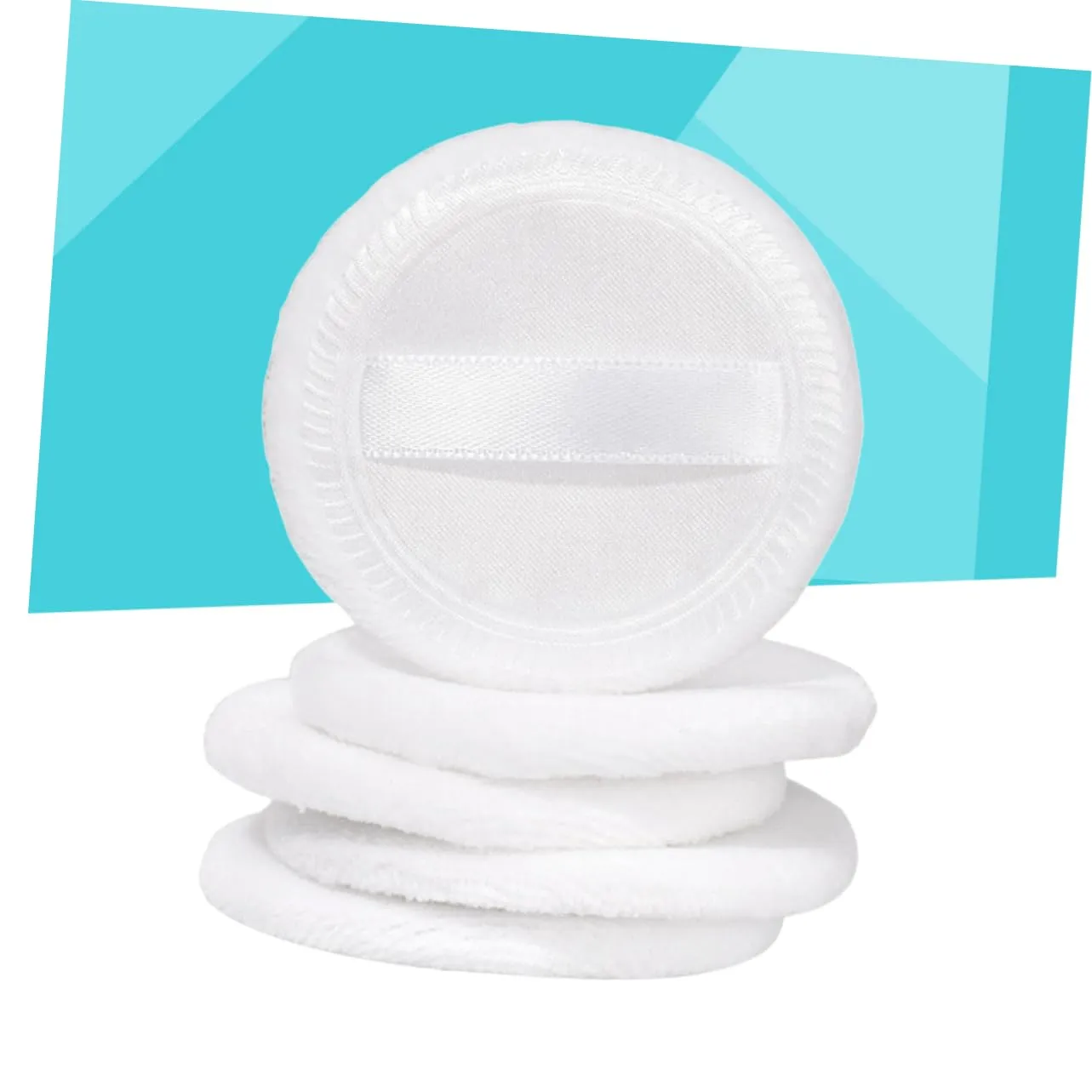 MERRYHAPY 5pcs Makeup Powder Puff Soft Cotton Foundation Applicators for Loose Powder for Women Girls Gentle Skin for Home Salon Travel