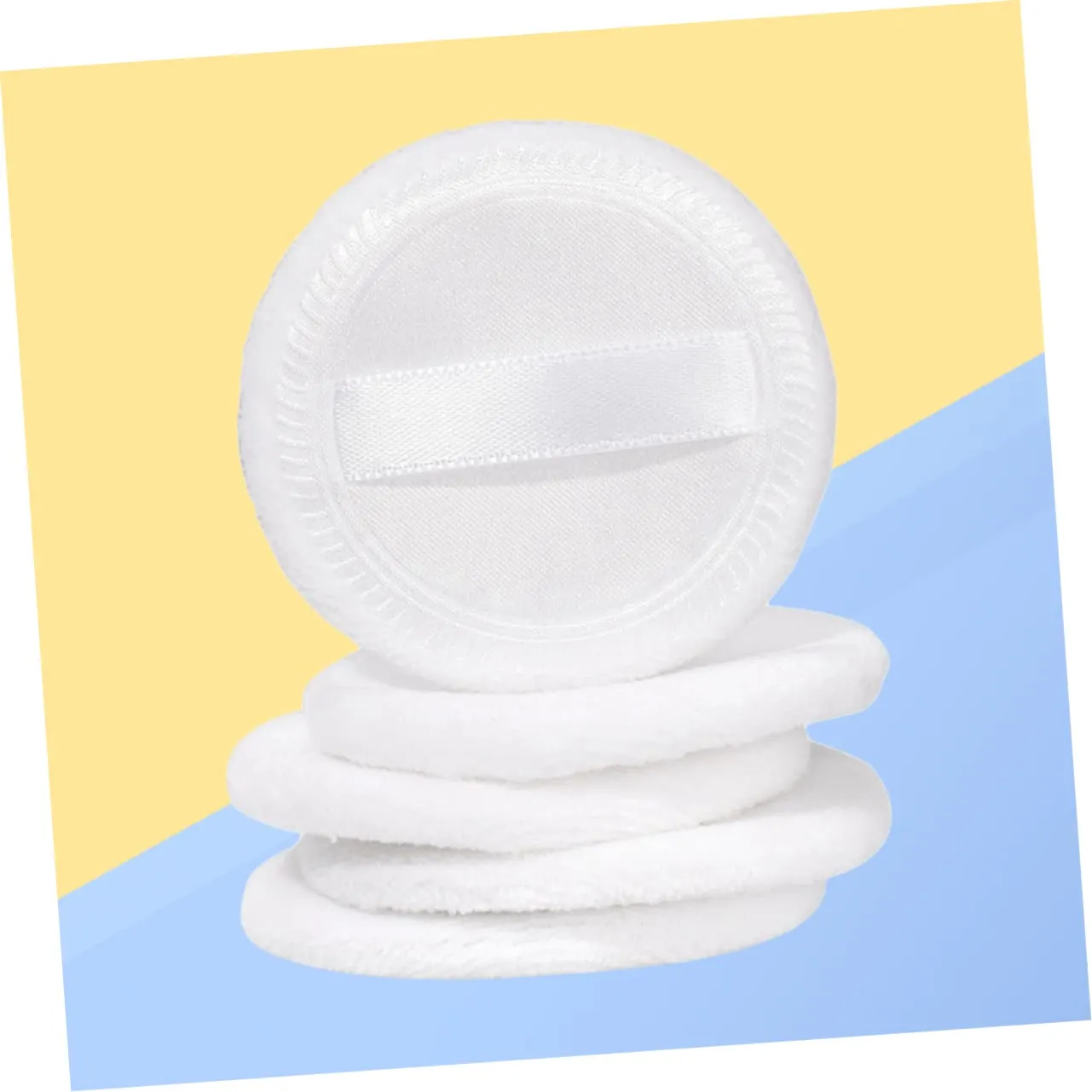 MERRYHAPY 5pcs Makeup Powder Puff Soft Cotton Foundation Applicators for Loose Powder for Women Girls Gentle Skin for Home Salon Travel