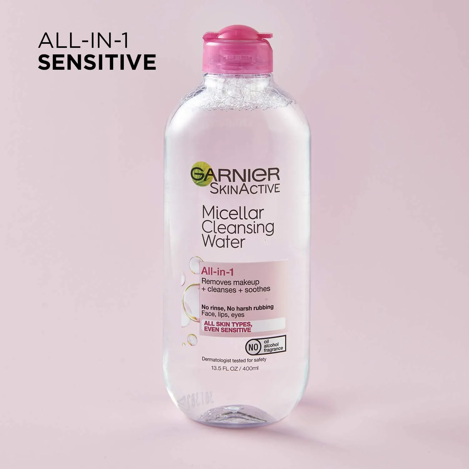 Micellar Water Hydrating Facial Cleanser and Makeup Remover for Sensitive Skin, Vegan and Cruelty-Free, 13.5 Fl Oz (400 mL)