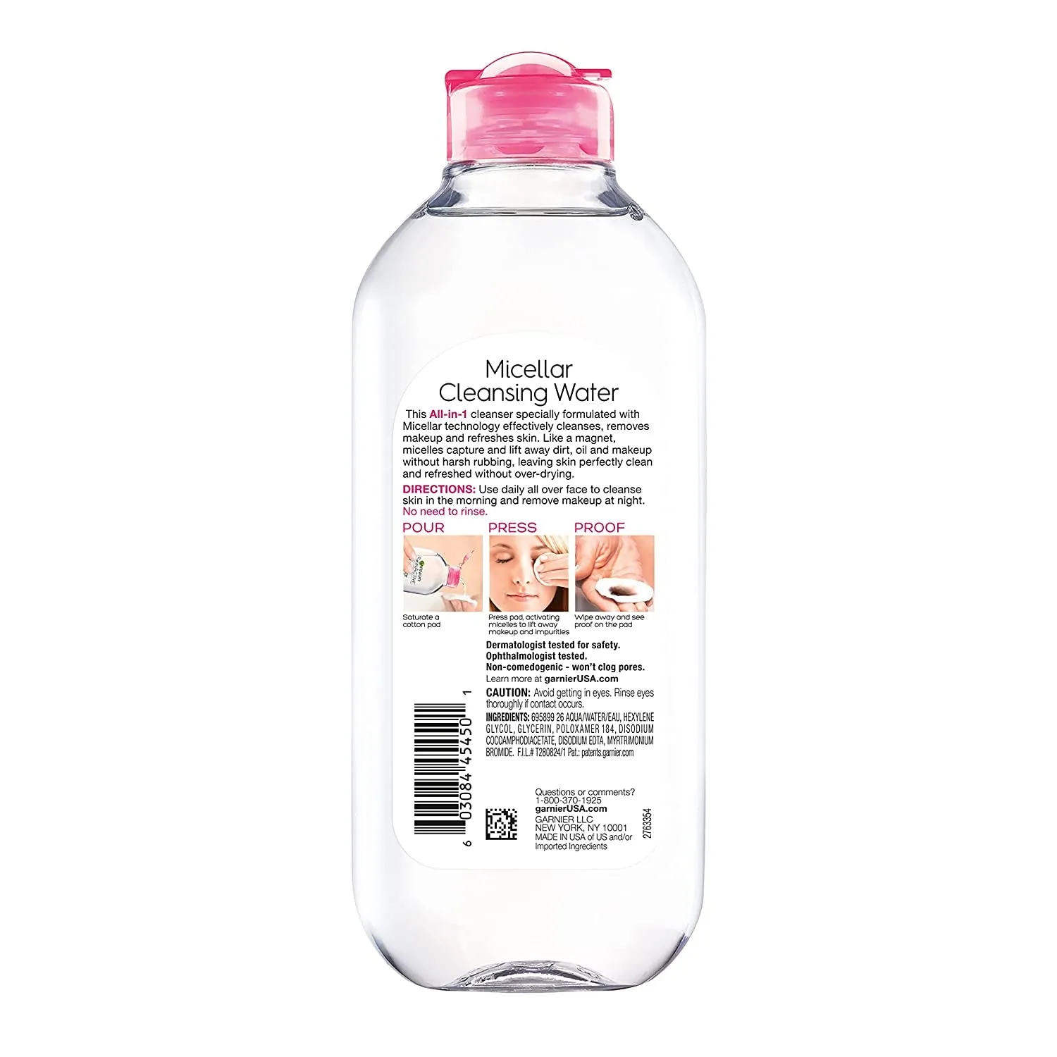 Micellar Water Hydrating Facial Cleanser and Makeup Remover for Sensitive Skin, Vegan and Cruelty-Free, 13.5 Fl Oz (400 mL)