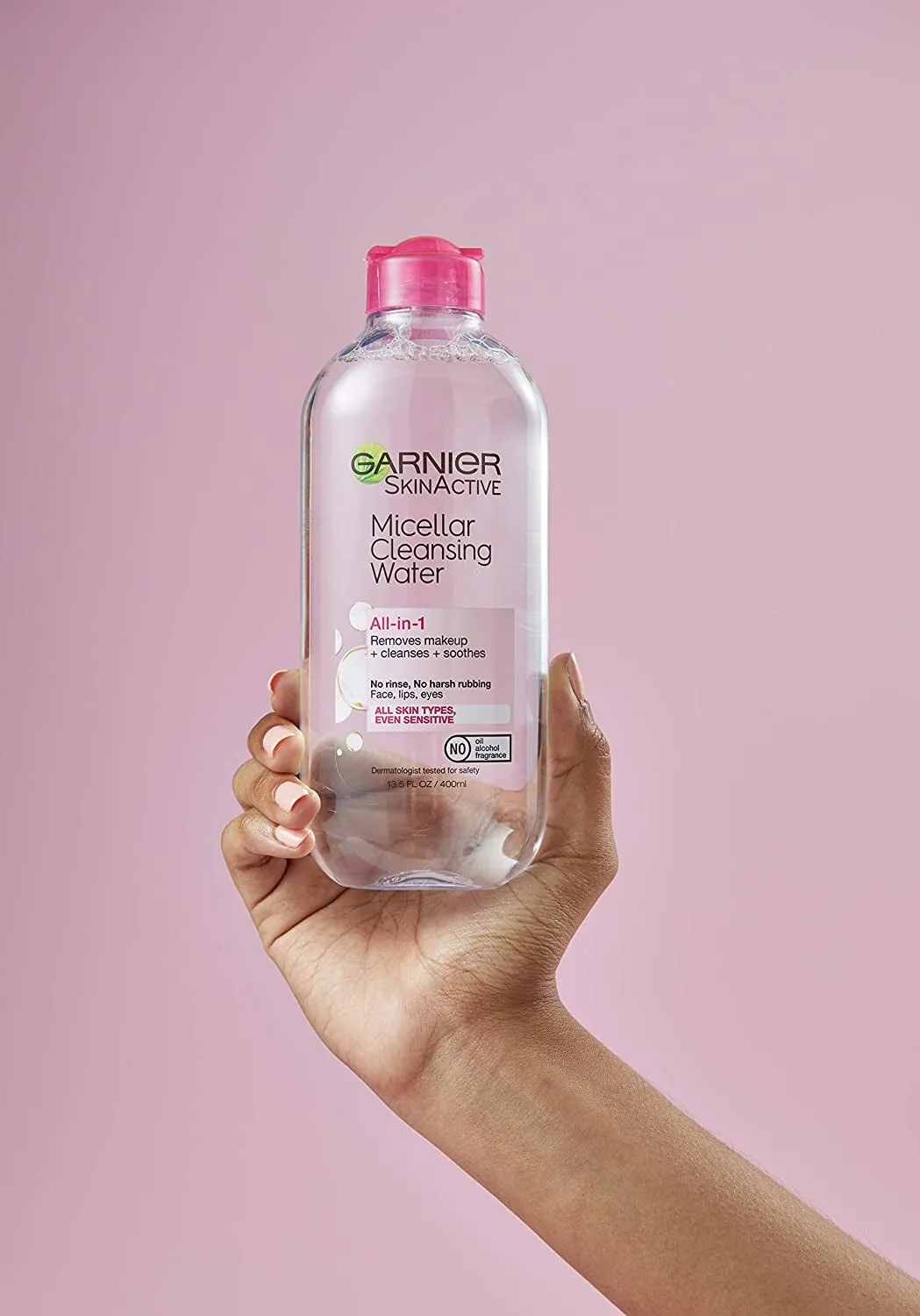 Micellar Water Hydrating Facial Cleanser and Makeup Remover for Sensitive Skin, Vegan and Cruelty-Free, 13.5 Fl Oz (400 mL)