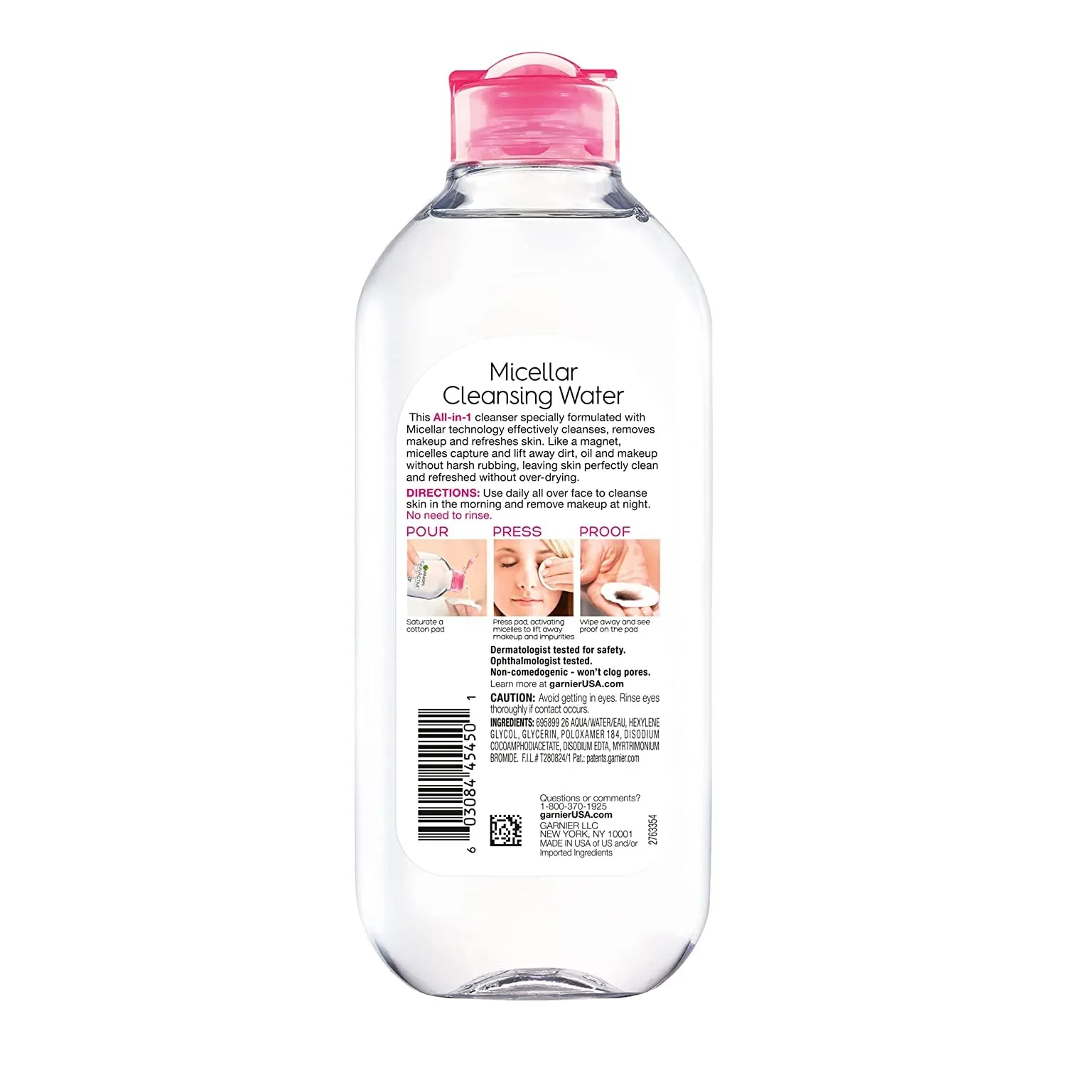 Micellar Water Hydrating Facial Cleanser and Makeup Remover for Sensitive Skin, Vegan and Cruelty-Free, 13.5 Fl Oz (400 mL)