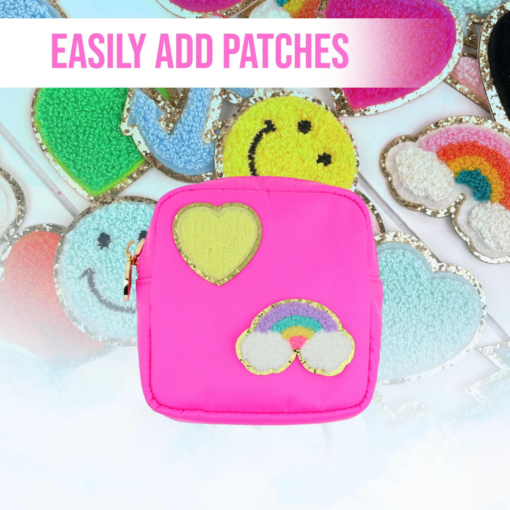 Mini Makeup Bag For Purse - Hot Pink Pouch - Coin Purse Wallet For Women