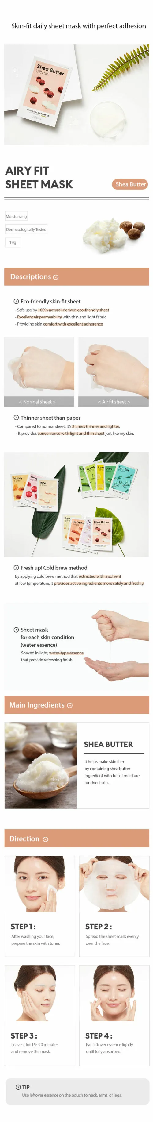 MISSHA Airy Fit Sheet Mask Shea Butter