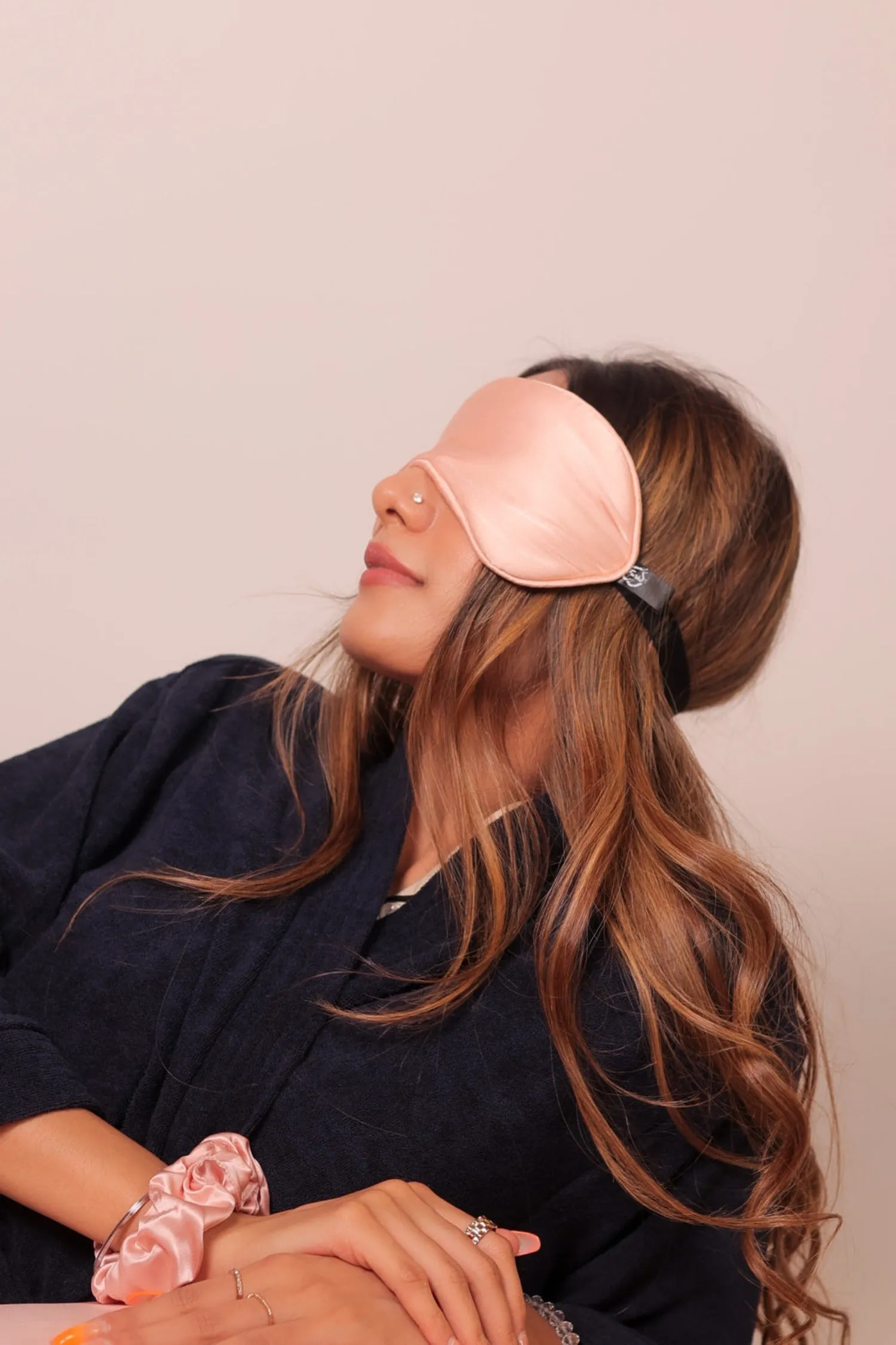 Mulberry Silk Eye Sleeping Mask For Deep Sleep - Blush Pink
