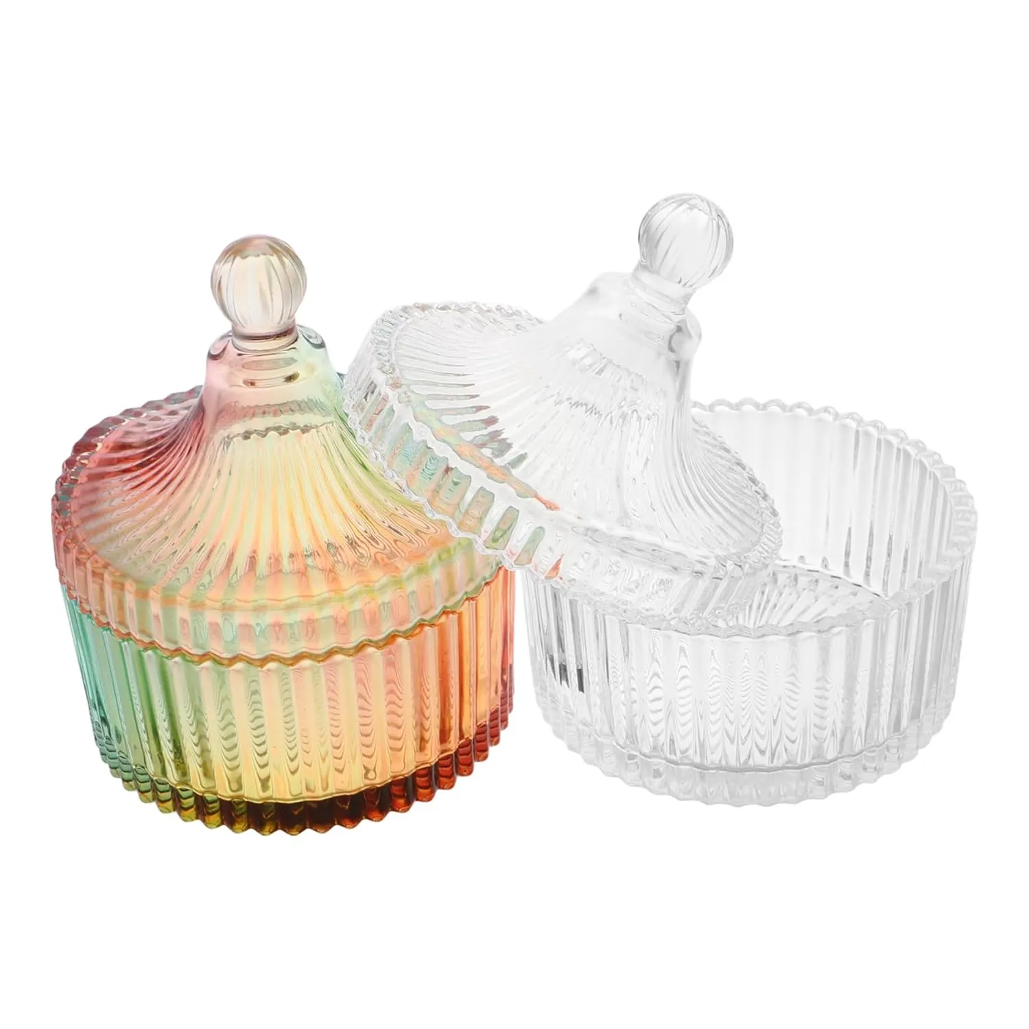 Multi-functional Makeup Powder Puff Storage Jar Glass Organizer Box for Body Powder Compact and Stylish