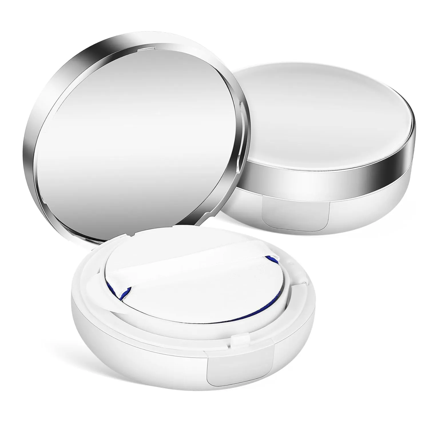 Multiple Use Loose Powder Box Refillable Powder Puff Case Compact Container