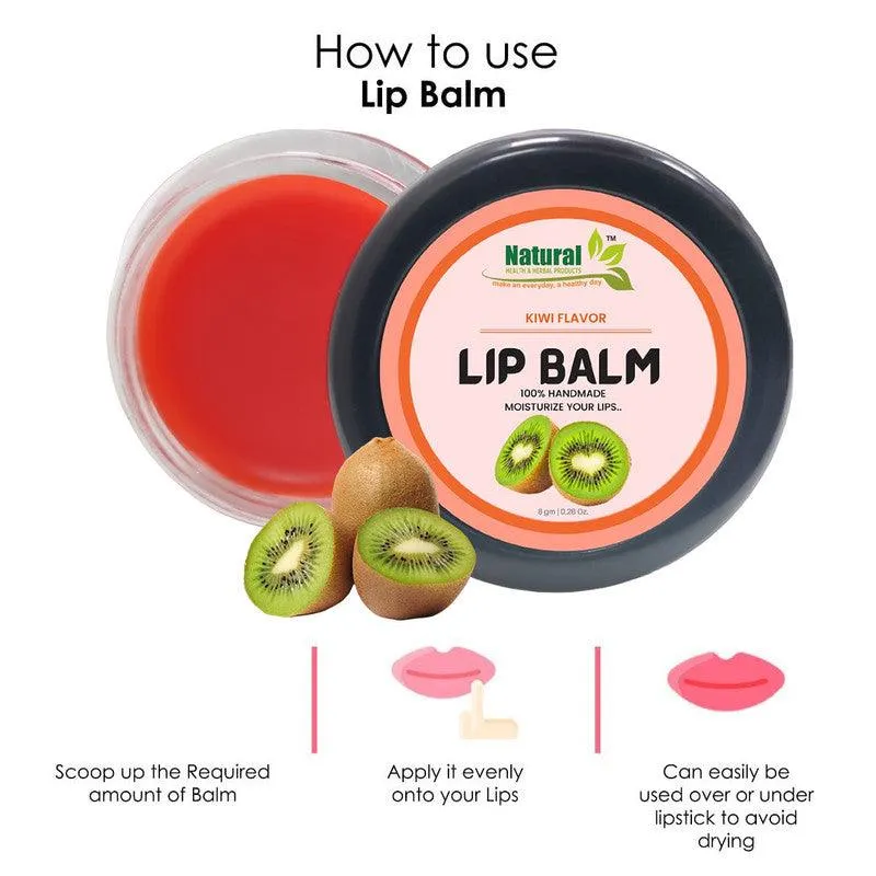 Natural Health and Herbal products Revitalize with Kiwi Flavour: Orange Tinted Lip Balm for Gorgeous Lips 12 Hrs Miniaturization, Long Lasting, Romantic, Kissable, Smooth Enriched, Lip Care- 8g