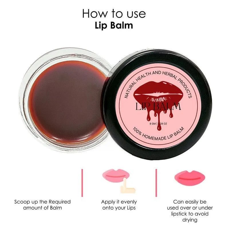 Natural Health and Herbal products Tropical Strawberry Bliss Lip Balm: Lips' Best Friend SPF Protection Bright Lips 12 Hrs Miniaturization, Long Lasting, Romantic, Kissable, Smooth Enriched, Care- 8g