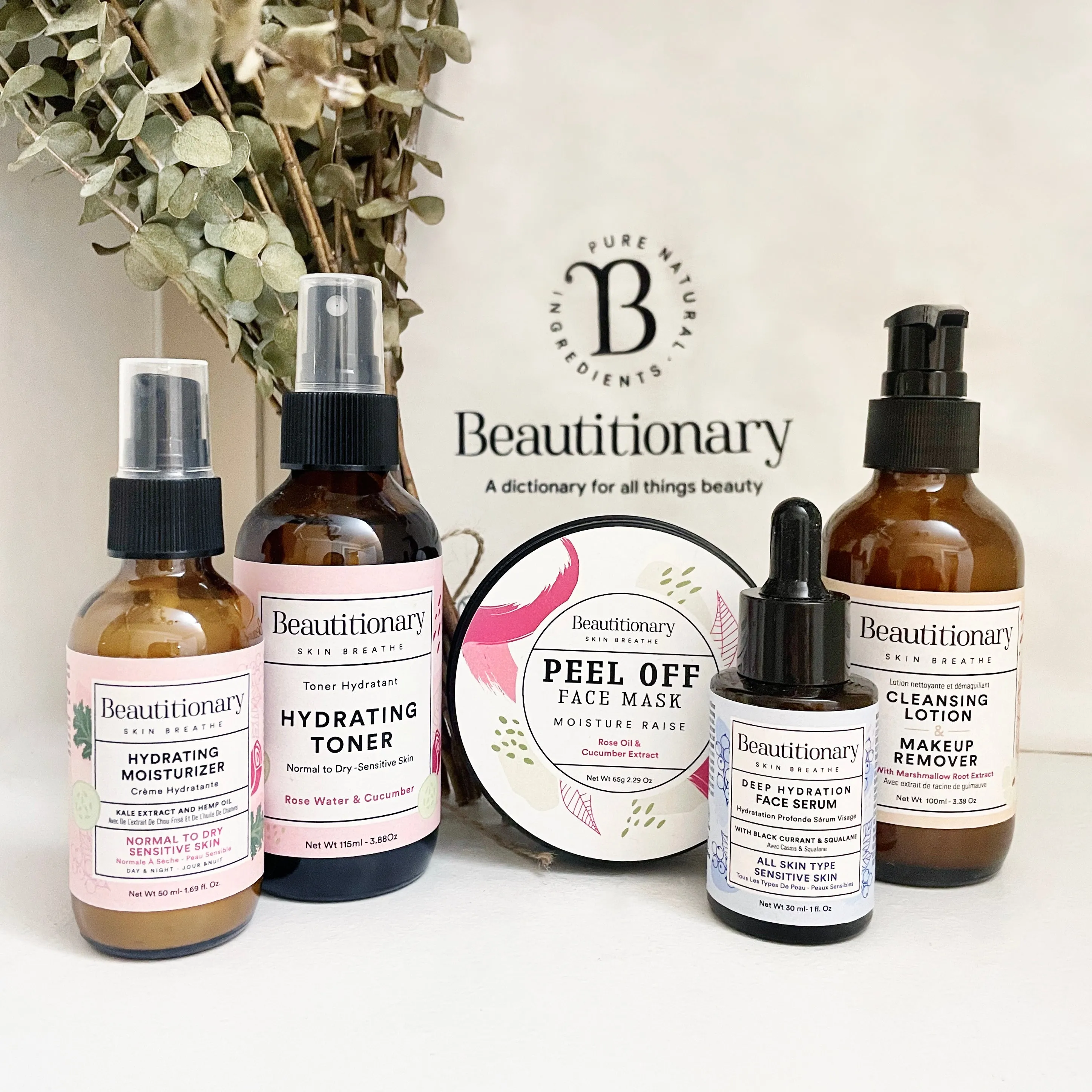 Natural Skincare Routine Set- Dry Sensitive Skin