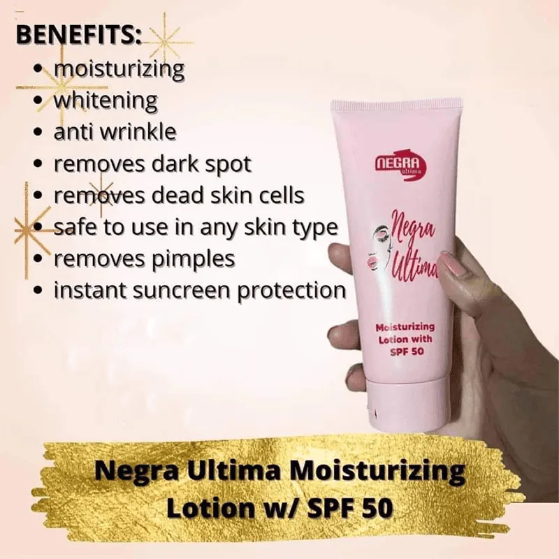 Negra Ultima Moisturizing Lotion With SPF50