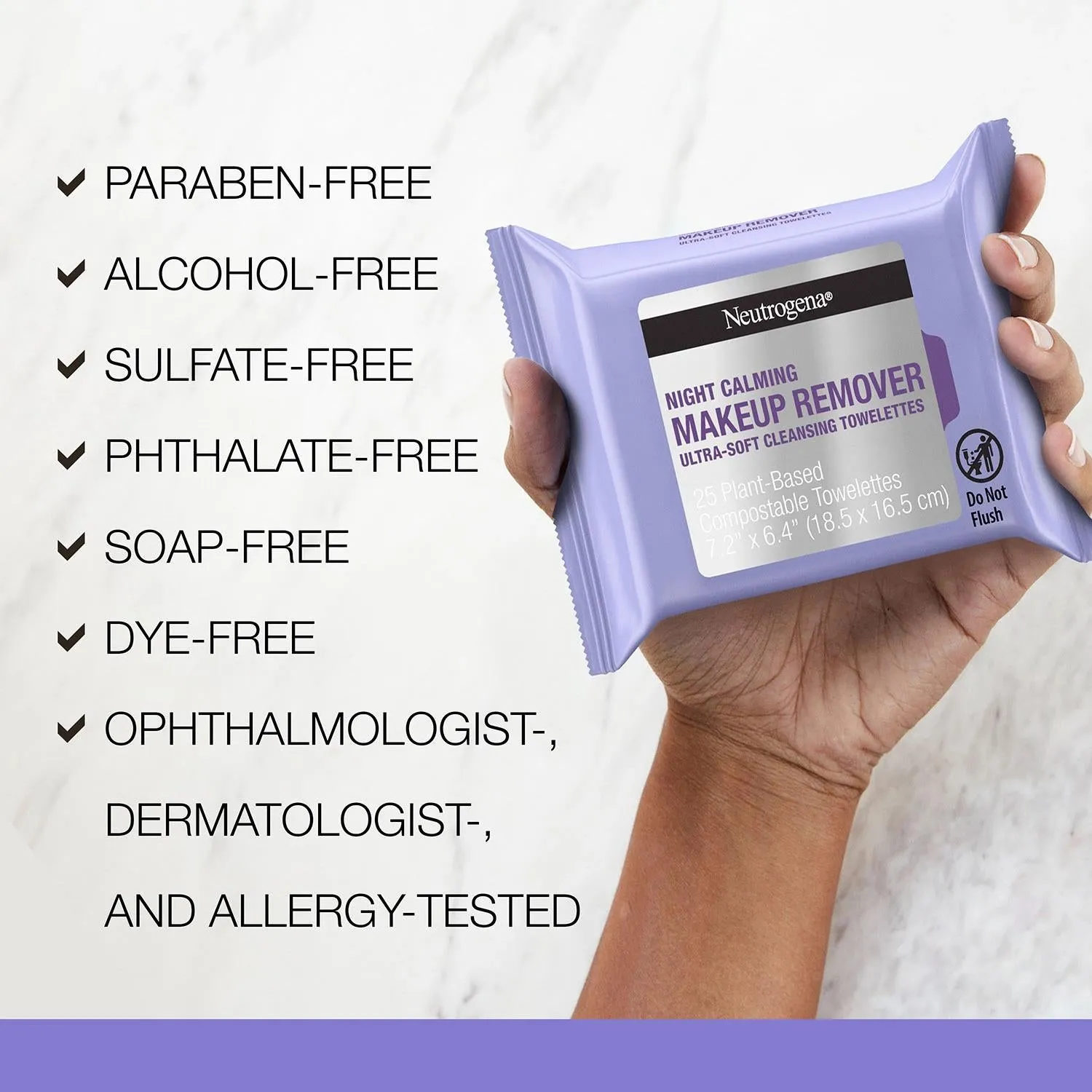 Neutrogena Makeup Remover and Night Calming Cleansing Towelettes, 25 ct., 5 pk.