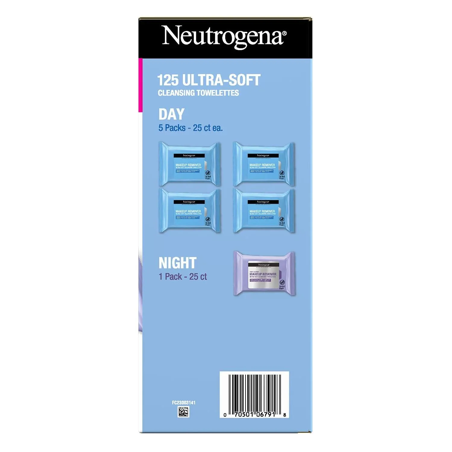 Neutrogena Makeup Remover and Night Calming Cleansing Towelettes, 25 ct., 5 pk.