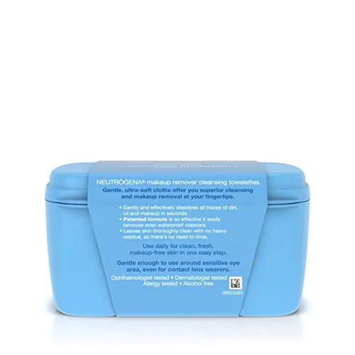 Neutrogena Makeup Remover Cleansing Towelettes, Daily Face Wipes to Remove Dirt, Oil, Makeup & Waterproof Mascara, 25 ct.