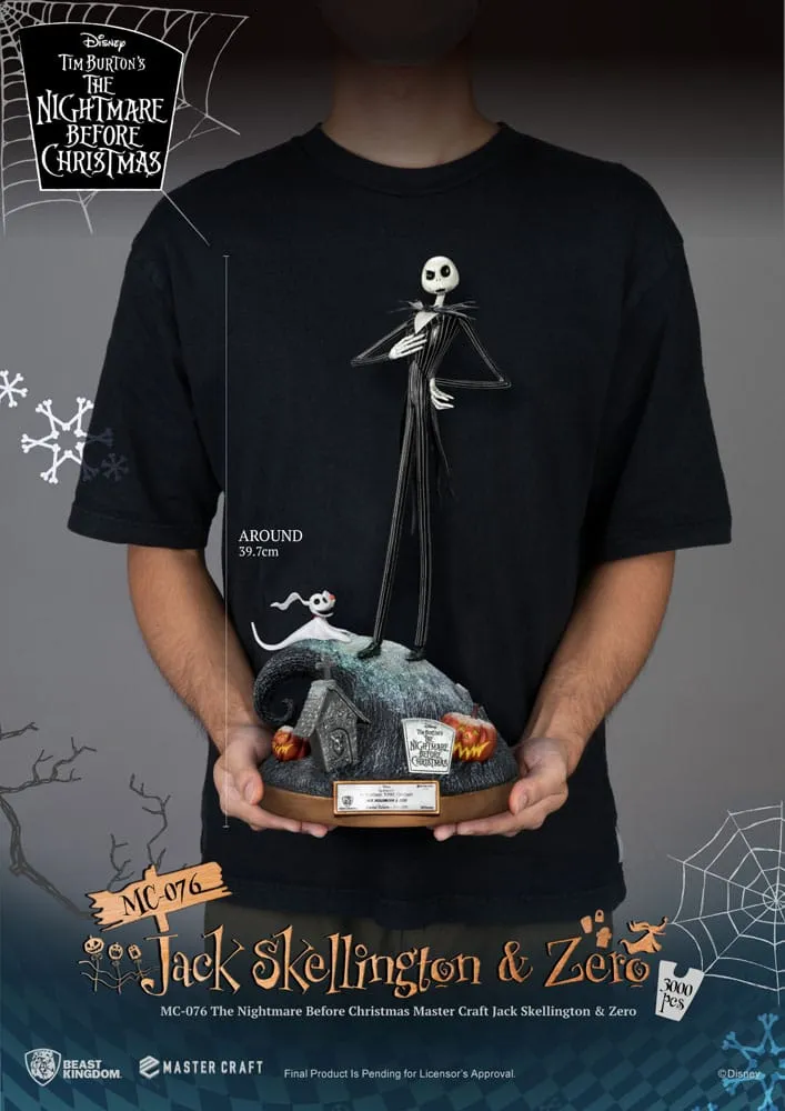 Nightmare before Christmas Master Craft Statue Jack Skellington & Zero 39 cm