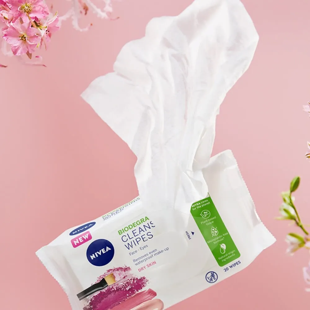 Nivea Biodegradable Gentle Cleansing Wipes Pack of 40
