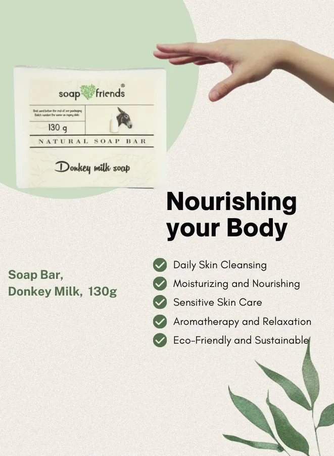 Nourishing Donkey Milk Soap: Hydrating, Anti-Aging, and Gentle Daily Cleanser 130g