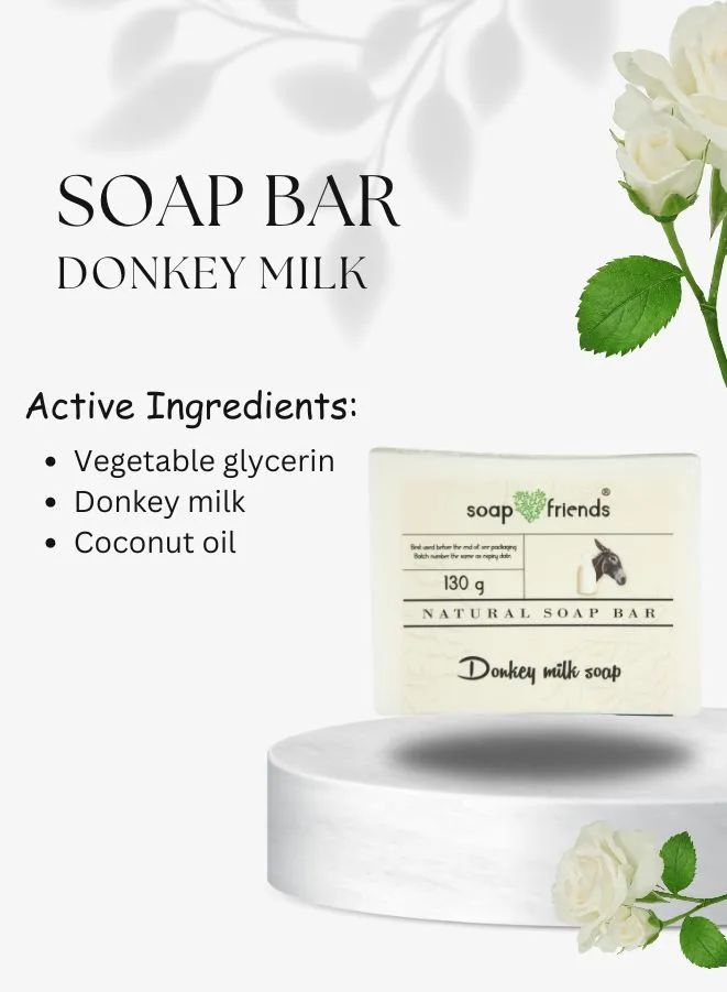 Nourishing Donkey Milk Soap: Hydrating, Anti-Aging, and Gentle Daily Cleanser 130g