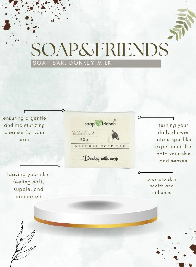 Nourishing Donkey Milk Soap: Hydrating, Anti-Aging, and Gentle Daily Cleanser 130g