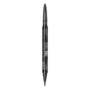 NYX Professional Makeup Two Timer Dual Ended Eyeliner, Black