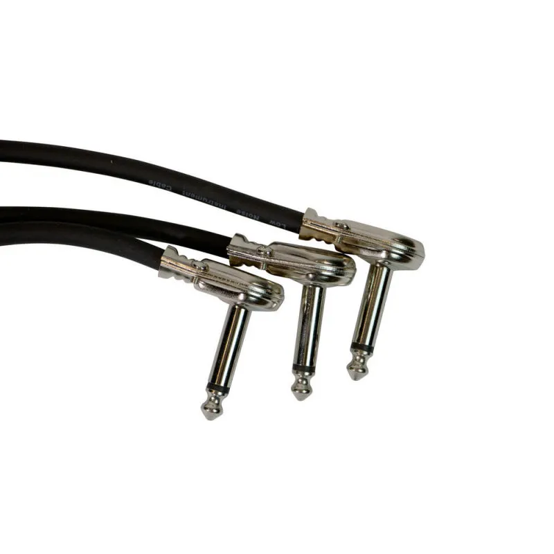 On-Stage PC506B-3PK Patch Cable with Pancake Connectors 3 Pack (Black) - 6"