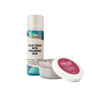 Open Pores Deal - Glow Toner with Hylauronic Acid   Clay Mask