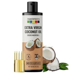 Organix Mantra Extra Virgin Coconut Oil for Hair, Body & Face Nourishment 100% Pure, Natural & Cold Pressed Organic Oil, 120ML