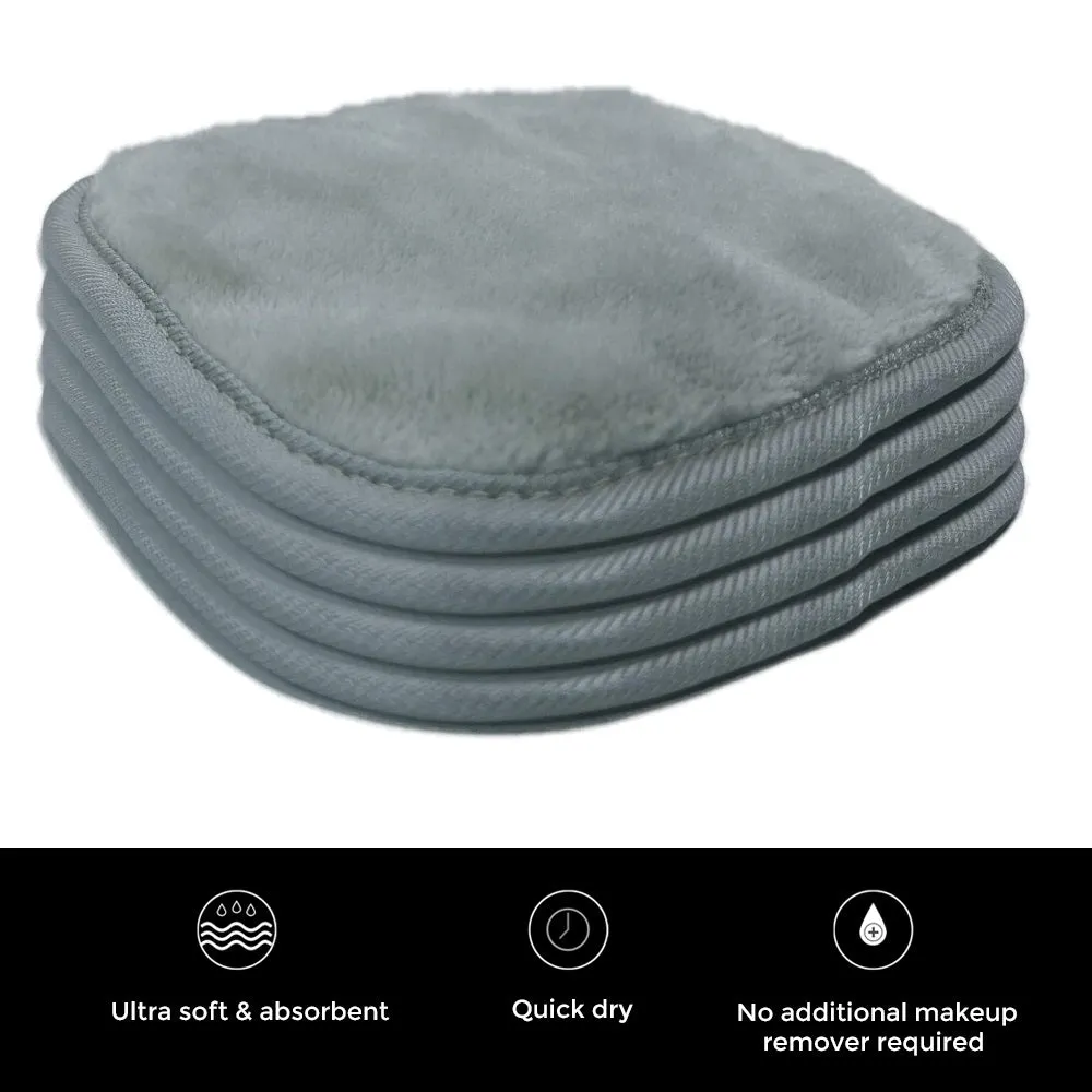 Pack Of 4 - Makeup Remover Cloth Soft Microfiber Reusable Facial Cleansing Towel- Blue