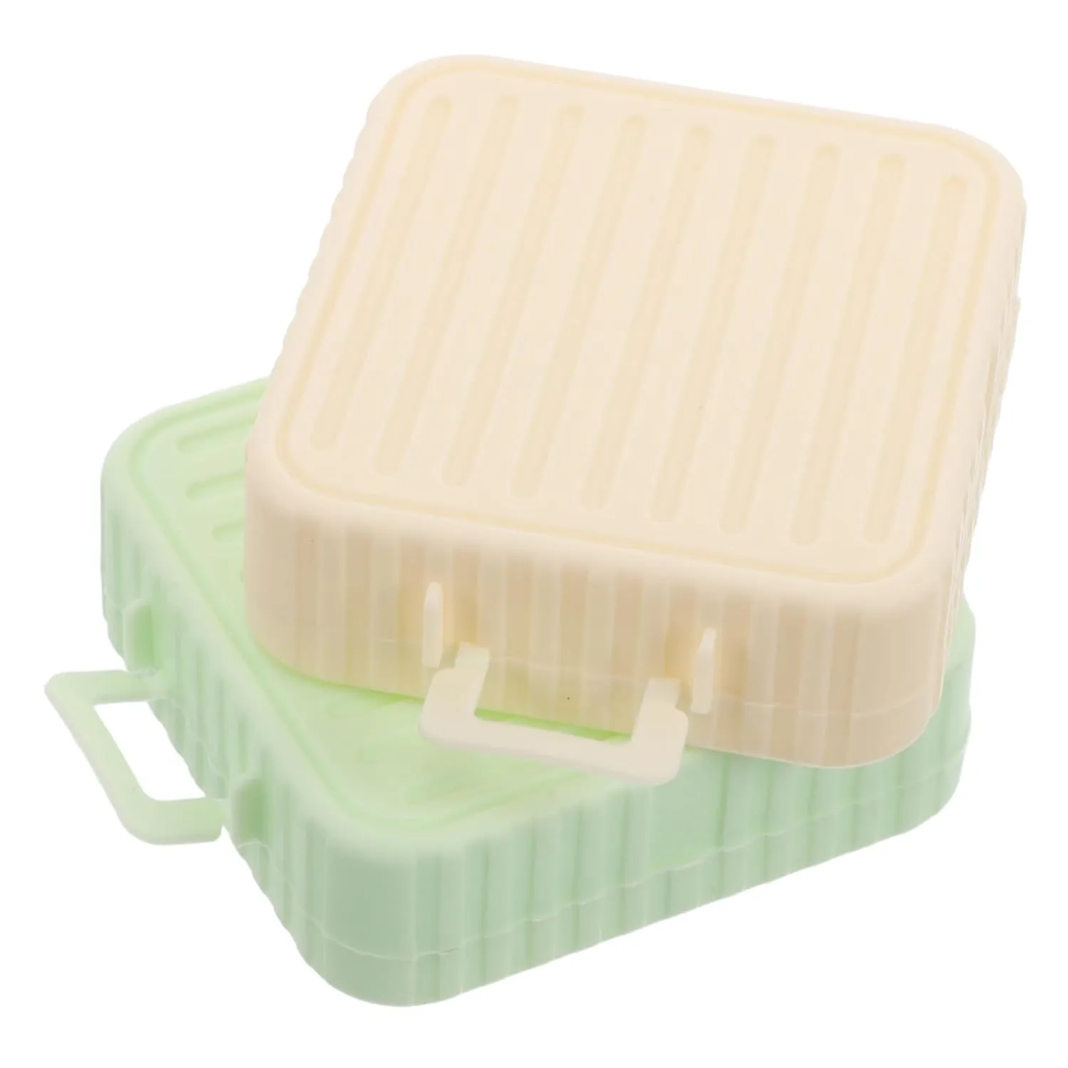 PartyKindom 2pcs Portable Powder Puff Storage Case Breathable Travel Container for Makeup Tools Compact Design for for Home Travel Use