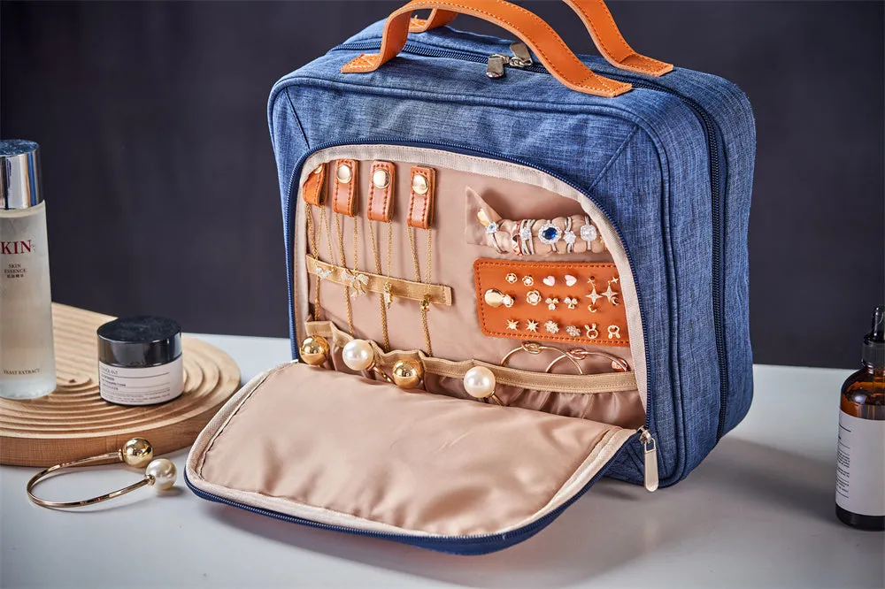 Personalized Travel Makeup Bag Organizer, Hanging Toiletry Bag
