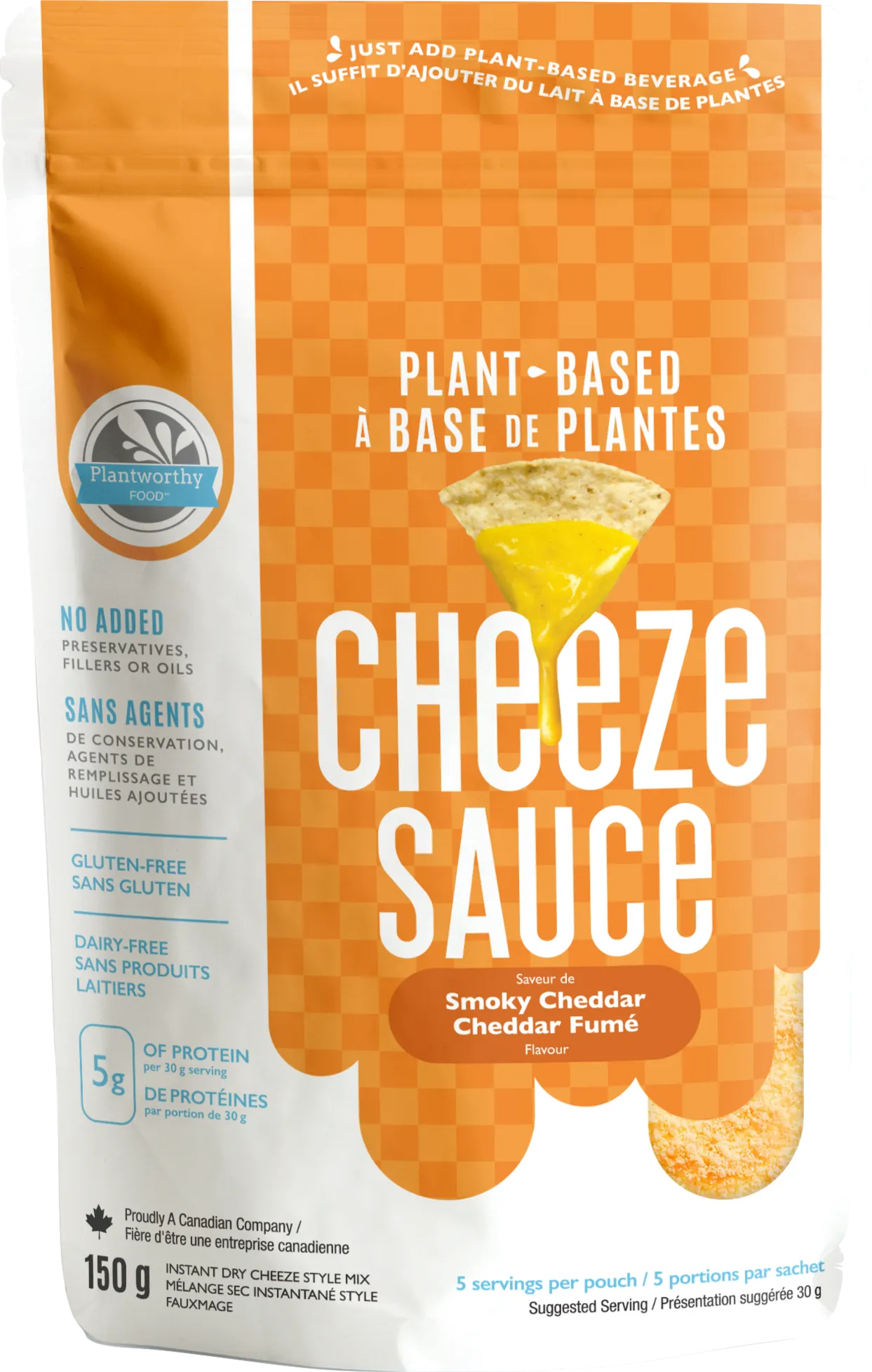 Plantworthy - Plant-Based Cheeze Sauce, Smoky Cheddar, 150 g