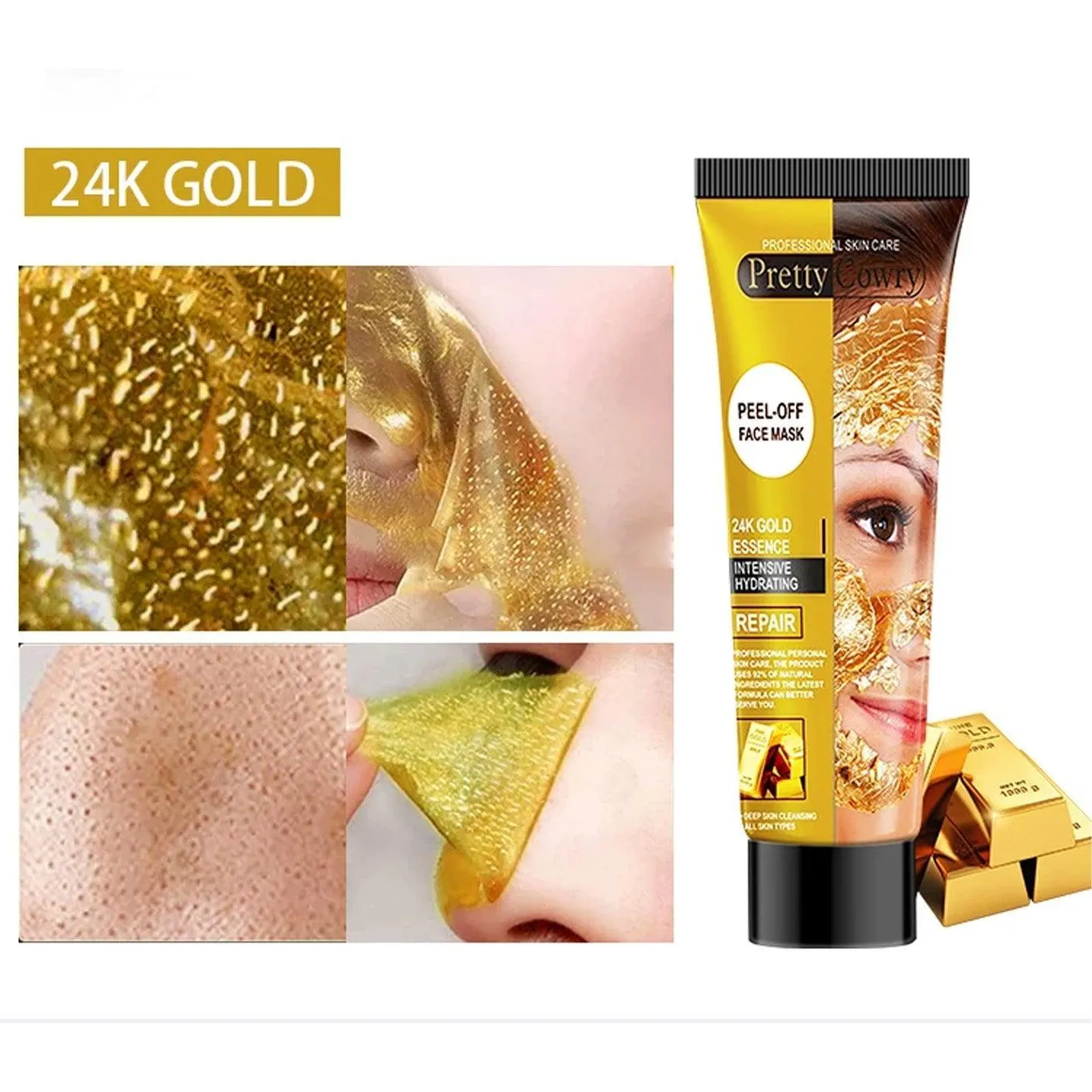 Pretty Cowry 24K Gold Intensive Essence Repair Peel-Off Face Mask - 120ml
