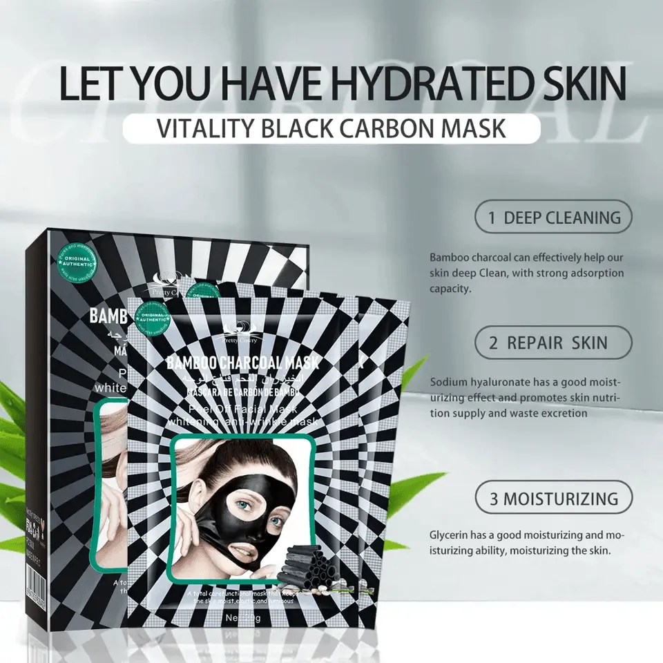 Pretty Cowry Bamboo Charcoal Mask 1 Sheet - 20g