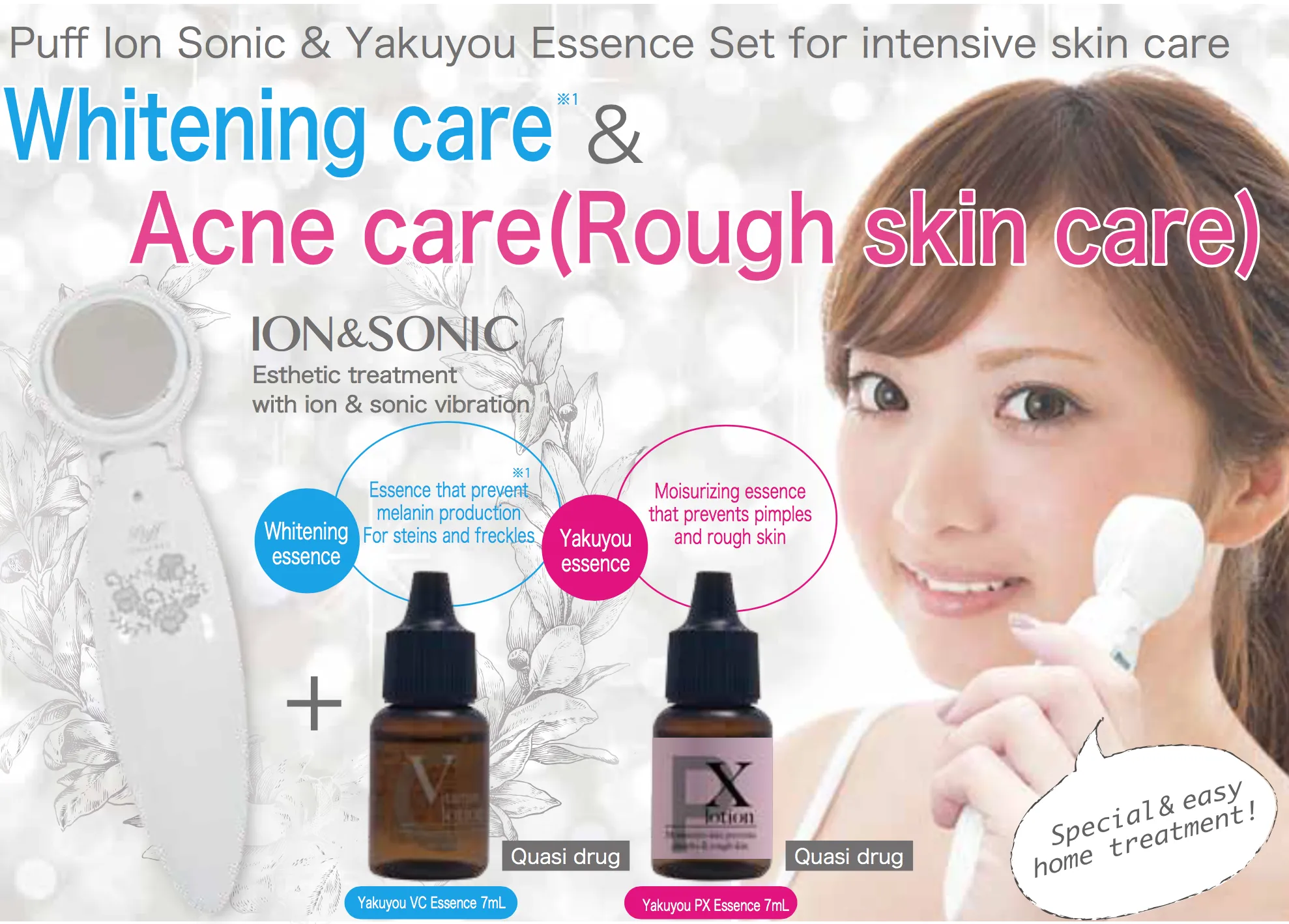 Puff Ion Sonic Facial Beauty Tools (Japan Import)