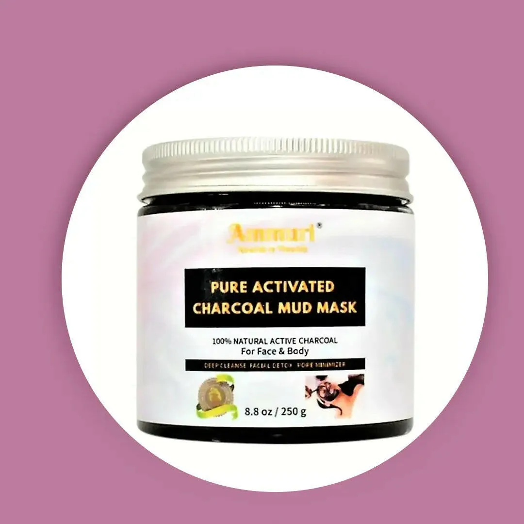 Pure Activated Charcoal Face & Body Mud Mask 250g