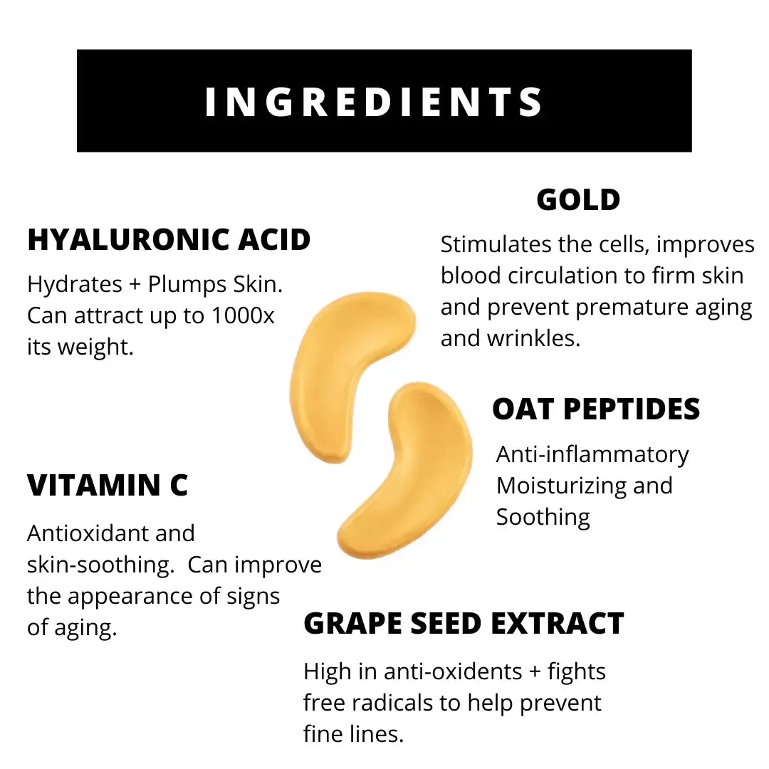 PURE SOL. Perk Up Gold and Hyaluronic Acid Eye Mask