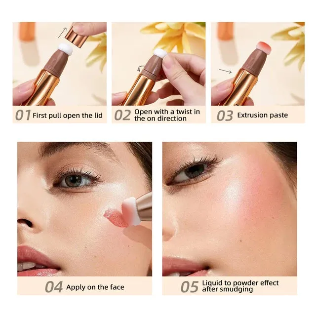 QIBEST Multi-functional Makeup Pen Blush High-gloss Repairing Pen