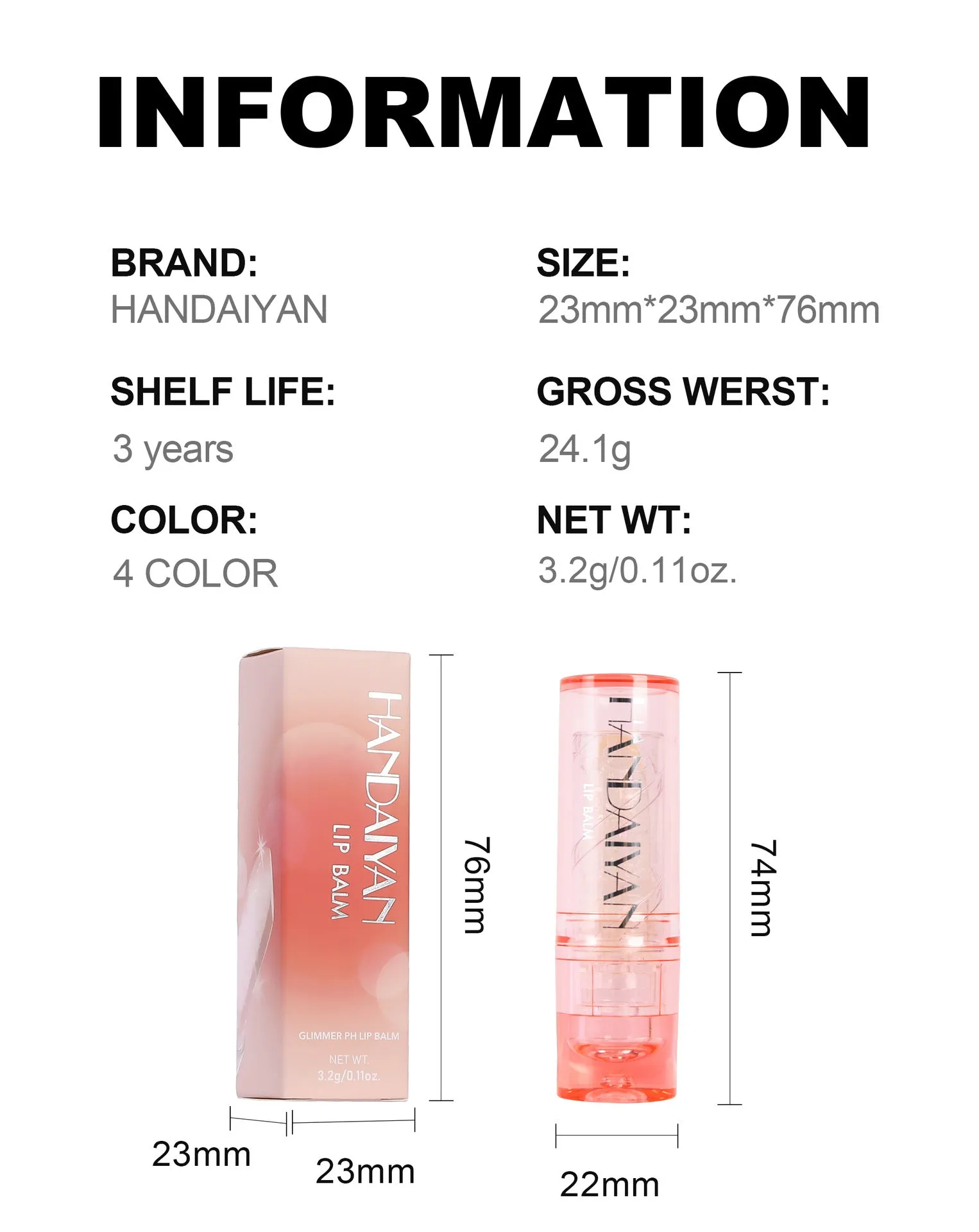 Quartet Color-Changing Moisturizing Lip Oil: Shimmering, Anti-Cracking Jelly Lip Balm