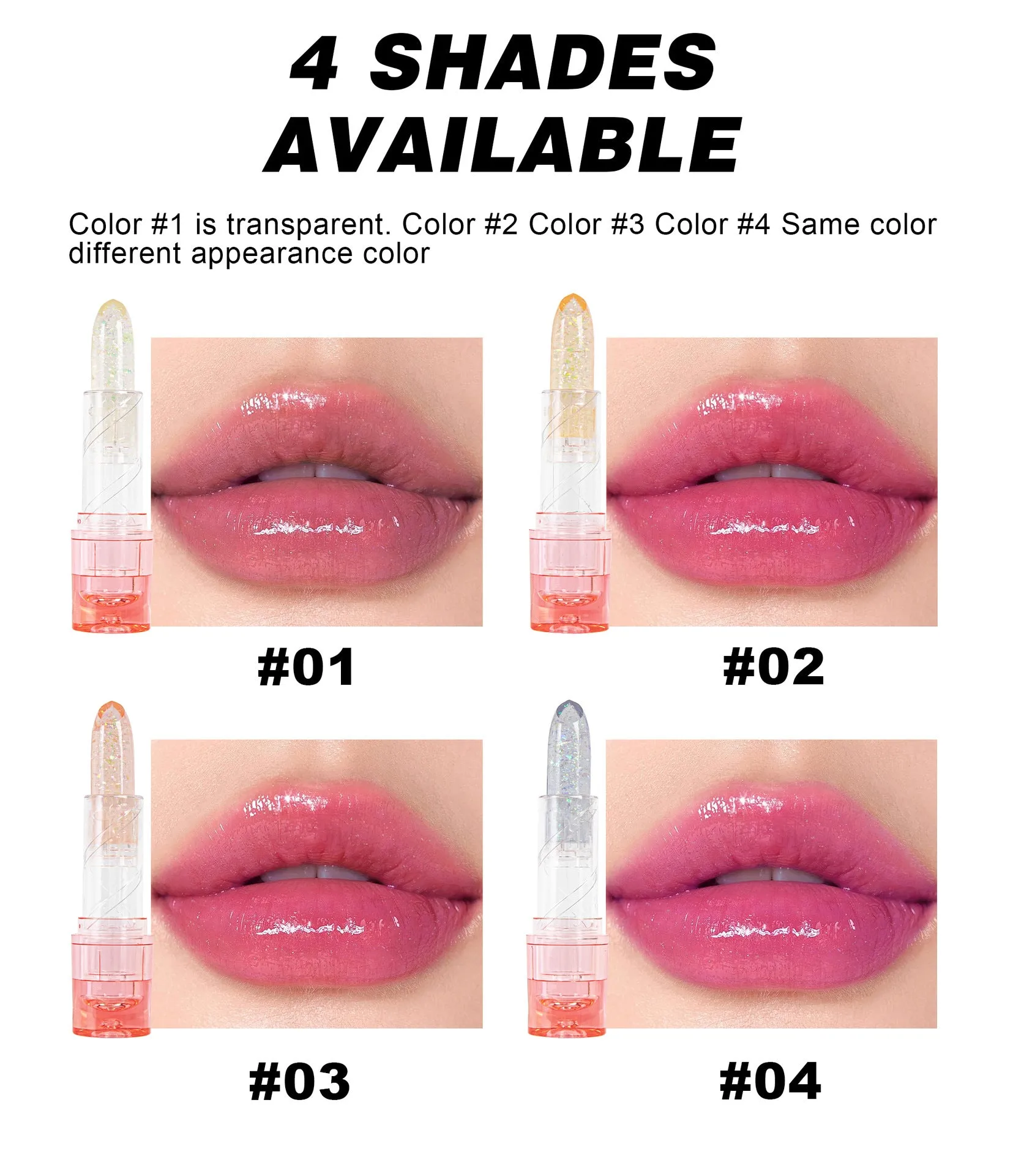 Quartet Color-Changing Moisturizing Lip Oil: Shimmering, Anti-Cracking Jelly Lip Balm