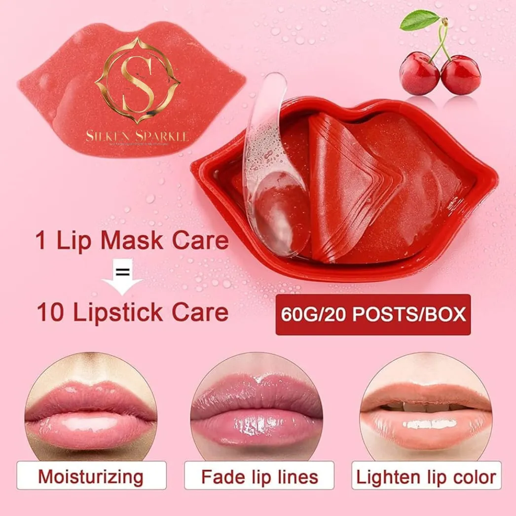 "Hydrating Lip Mask Set: Fade Lip Lines, Moisturize & Brighten Lip Color - 20 Pcs"