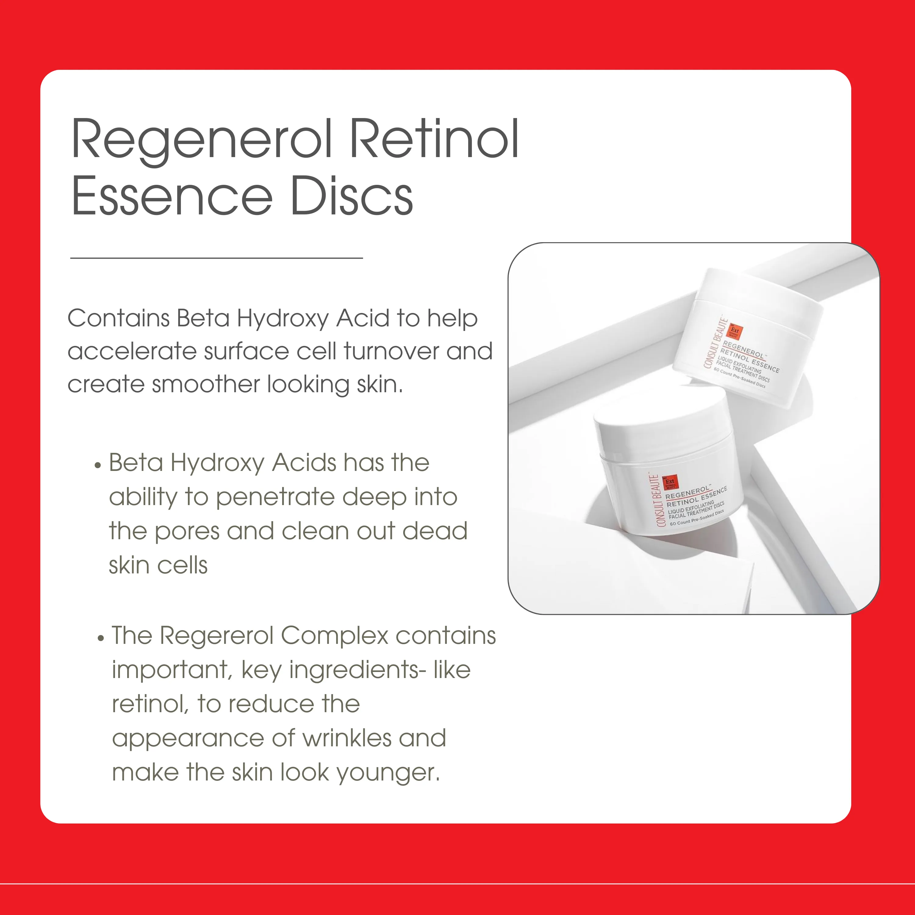 Regenerol Retinol Essence Exfoliating Treatment Discs Duo