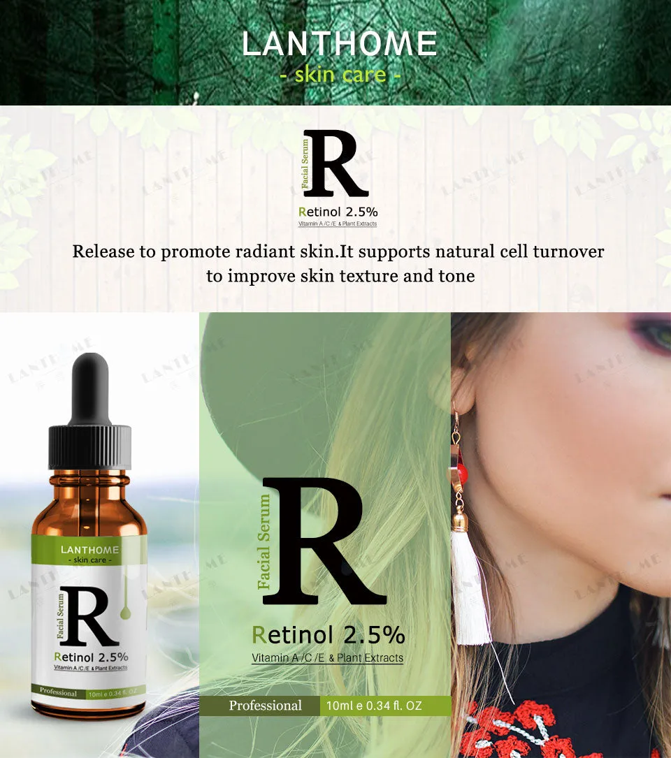 Retinol 2.5% Vitamin C / A Facial  Anti Wrinkle Serum Remove Dark Spots Collagen Serum