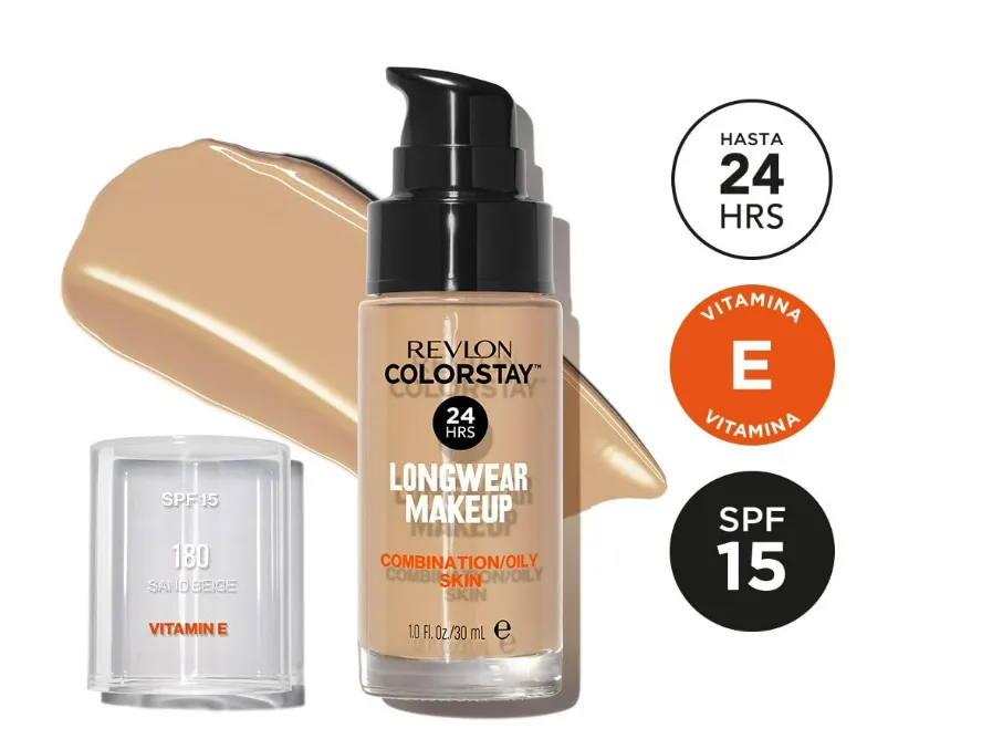 Revlon Colorstay Liquid Makeup Foundation with Pump - 180 Sand Beige