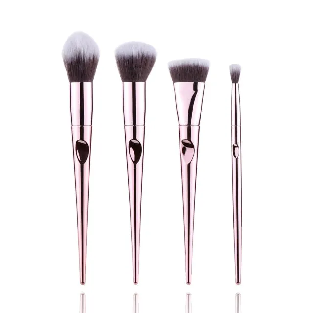 Rose Golden Thumb Makeup Brushes Set Foundation Powder Blush Eyeshadow Concealer Lip Eye Cosmetics Brush for Beauty Woman Gifts